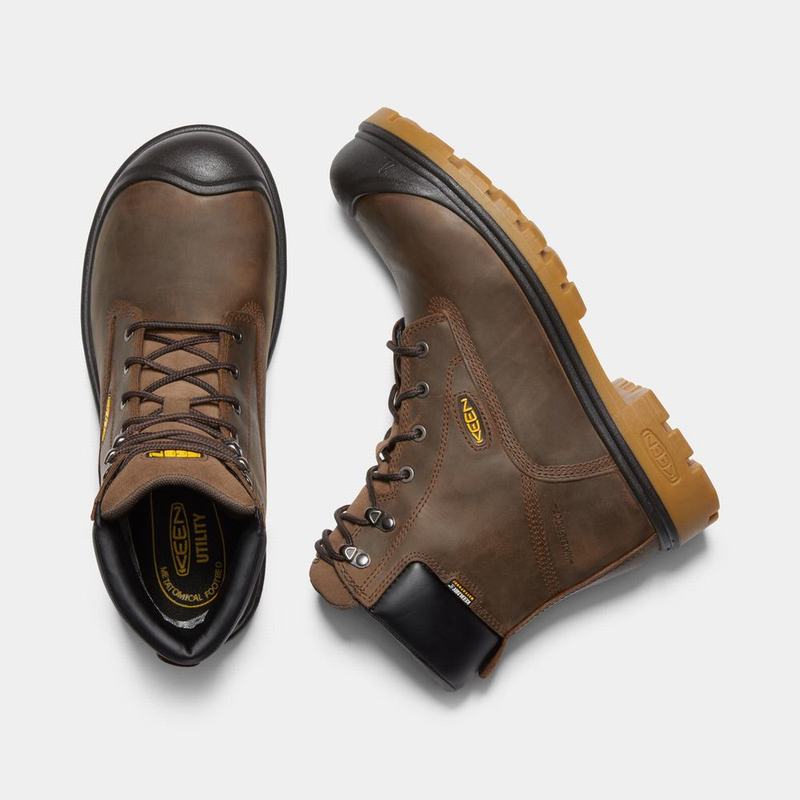 Keen Baltimore 6" Waterproof Steel Toe - Erkek Iş Botu - Kahverengi - Türkiye (541830XLE)